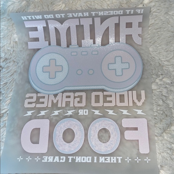 Anime Video Games Food t-shirt transfer NWT - Picture 3 of 4